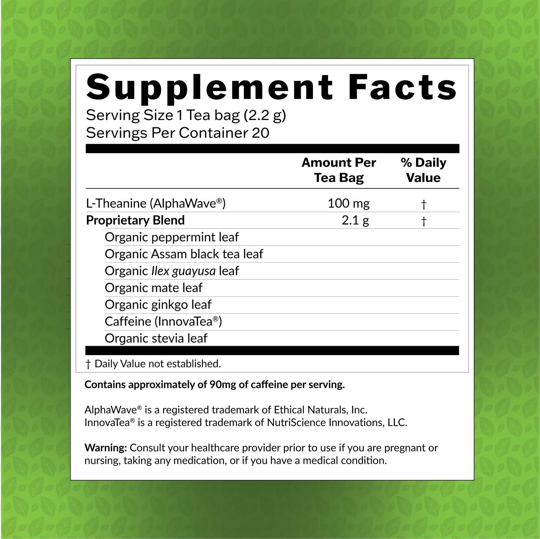 Productive Energy with L-Theanine and Caffeine